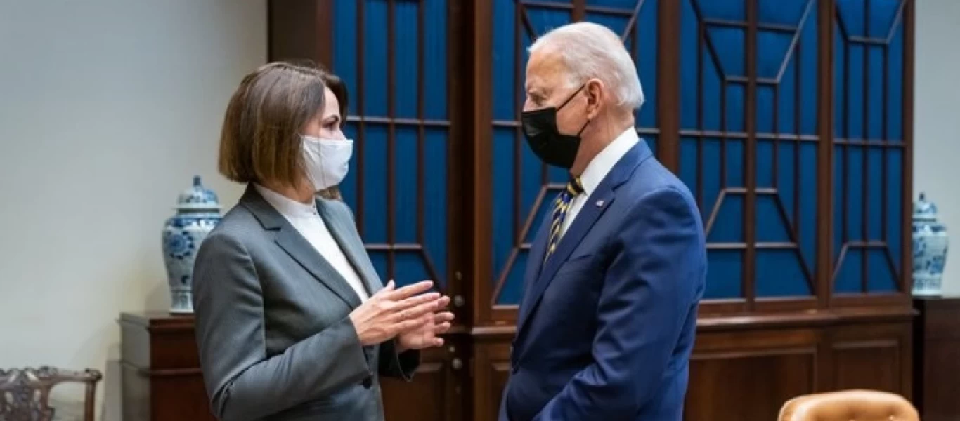 Ο Μπάιντεν είδε την Τιχανόφσκαγια - «Η Λευκορωσία θα είναι ένα success story»